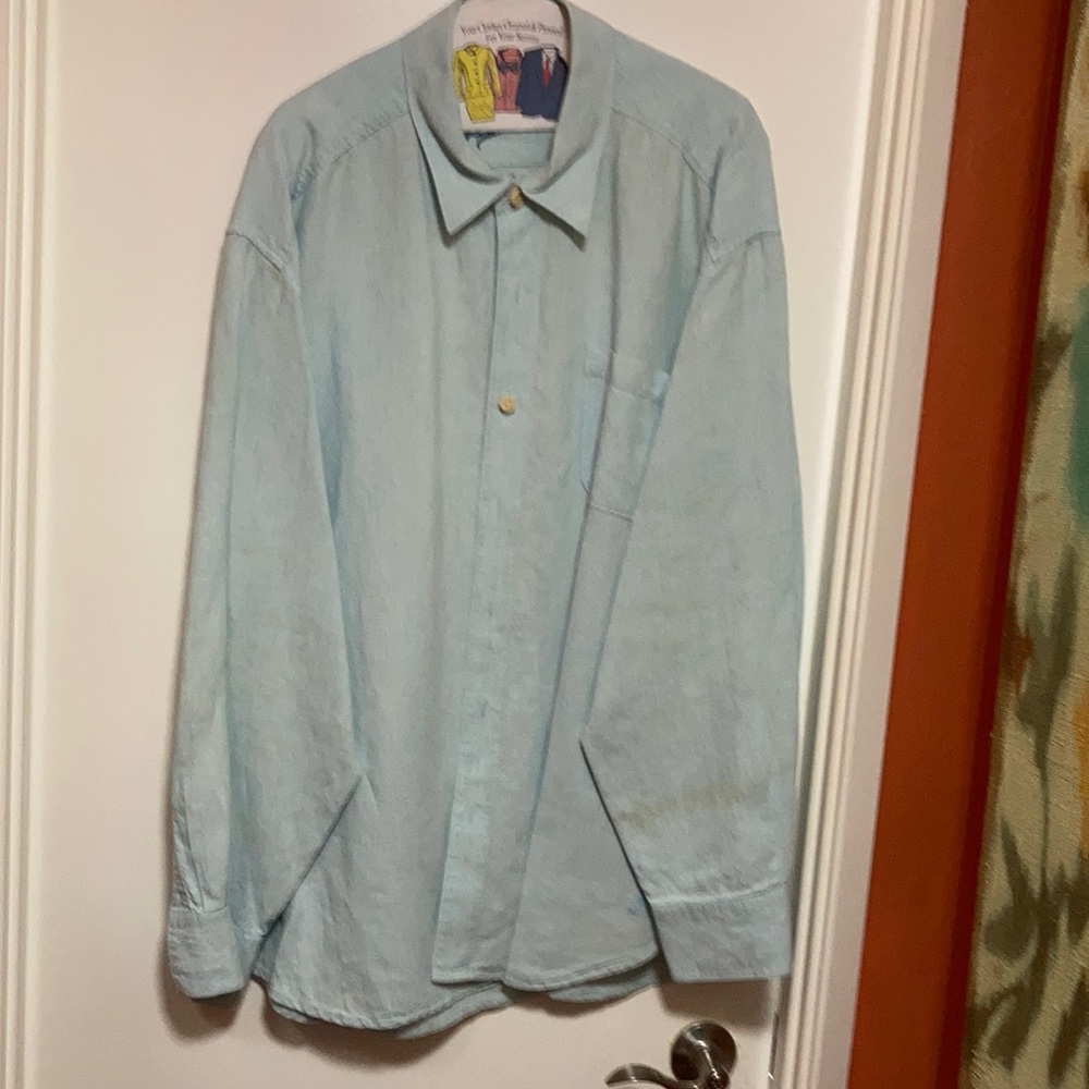 Tony Bahama 100% Linen Long sleeve shirt men’s